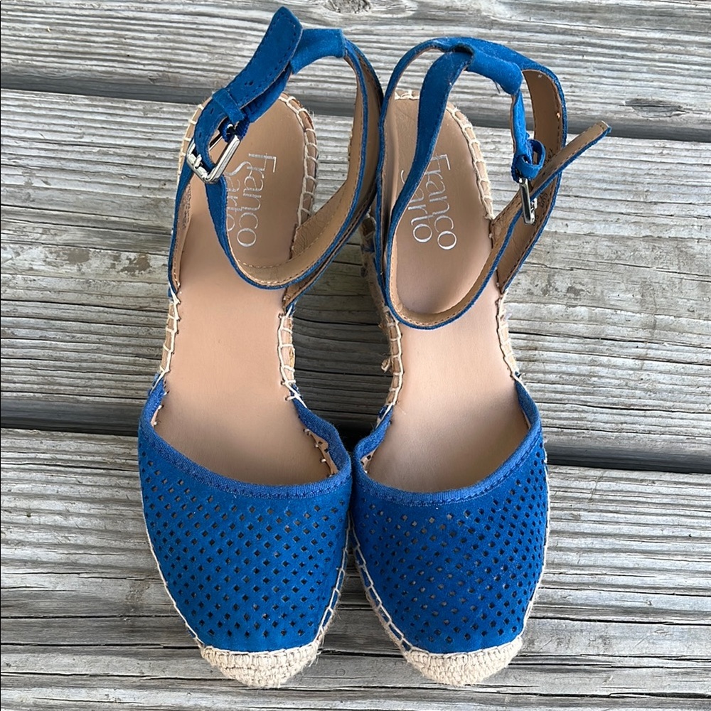 Franco Sarto Women's Blue Espadrille Sandals, very cool and comfortable